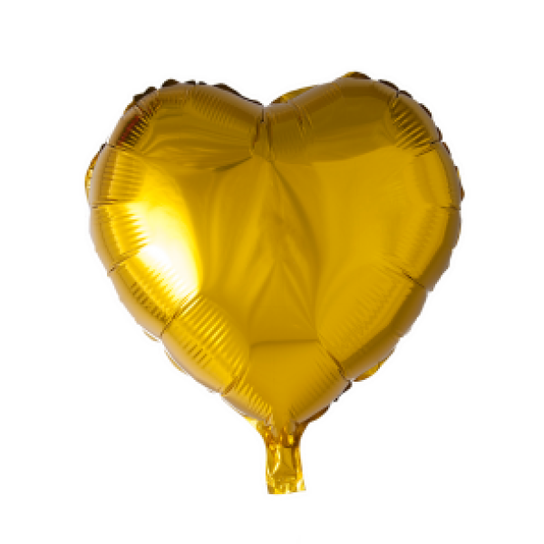 Folienballon Herz Gold 45cm